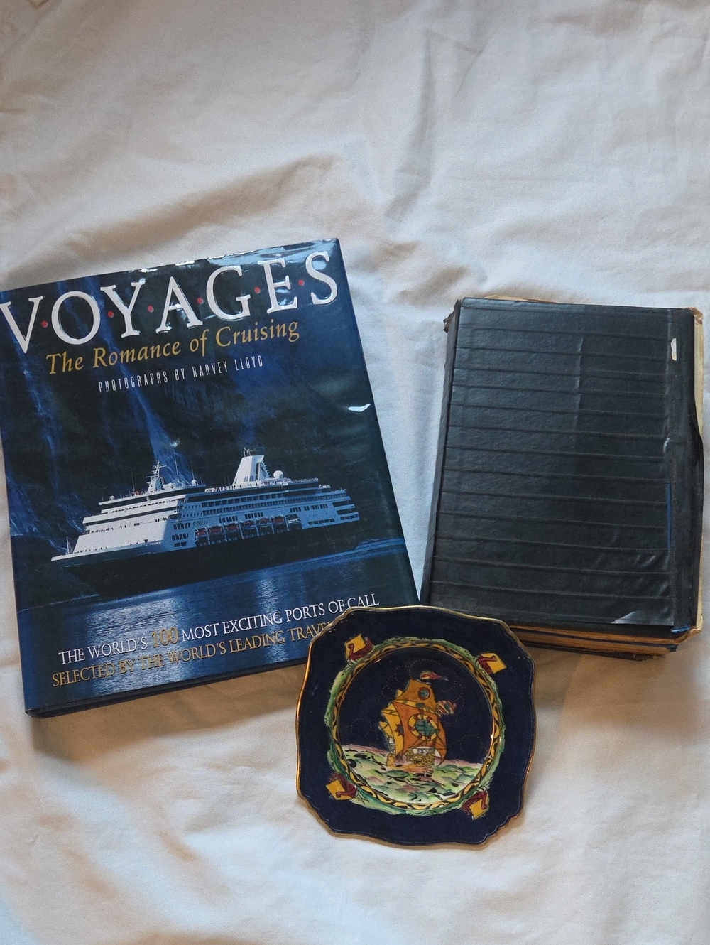Grimwades Tall Ship Plate, Navigators Mariniers Antique Sea Log, Cruise Book